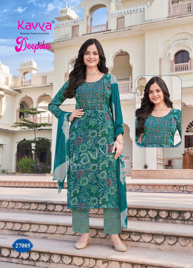 Deepika Vol 27 By Kavya Capsule Printed Kurti With Bottom Dupatta Wholesalers In Delhi
